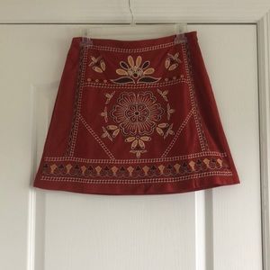 Embroidered Mini Skirt